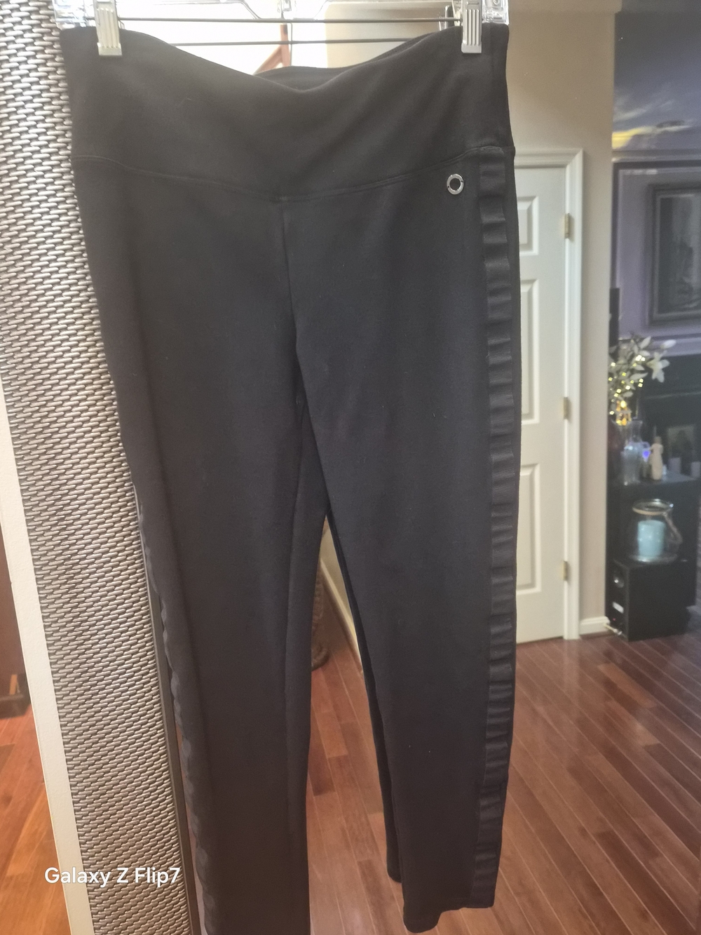 Calvin Klein Black Slim Ankle Leggings with Side Stripe